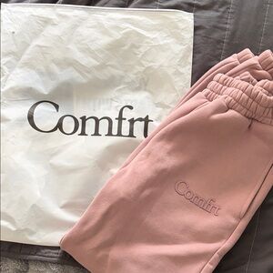 Comfrt Women's Track Joggers in Dusty Rose